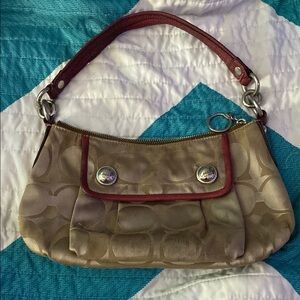 Coach Tan and Red Women's Bag